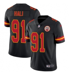Nike Chiefs #91 Tamba Hali Black Youth Stitched NFL Limited Rush Jersey