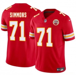 Youth Kansas City Chiefs 71 Josh Simmons Red 2025 Draft F U S E  Vapor Untouchable Limited Stitched Football Jersey