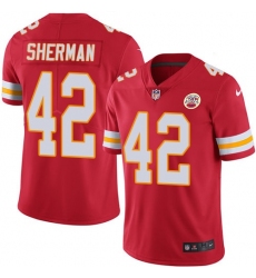 Youth Nike Chiefs 42 Anthony Sherman Red Team Color Stitched NFL Vapor Untouchable Limited Jersey