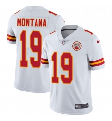 Youth Nike Kansas City Chiefs 19 Joe Montana White Vapor Untouchable Limited Player NFL Jersey