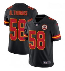 Youth Nike Kansas City Chiefs 58 Derrick Thomas Limited Black Rush Vapor Untouchable NFL Jersey