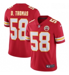 Youth Nike Kansas City Chiefs 58 Derrick Thomas Red Team Color Vapor Untouchable Limited Player NFL Jersey