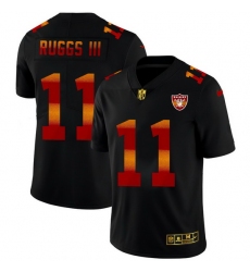 Las Vegas Raiders 11 Henry Ruggs III Men Black Nike Red Orange Stripe Vapor Limited NFL Jersey
