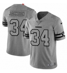 Las Vegas Raiders 34 Bo Jackson Men Nike Gray Gridiron II Vapor Untouchable Limited NFL Jersey