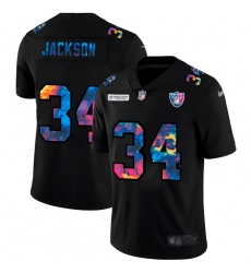 Las Vegas Raiders 34 Bo Jackson Men Nike Multi Color Black 2020 NFL Crucial Catch Vapor Untouchable Limited Jersey