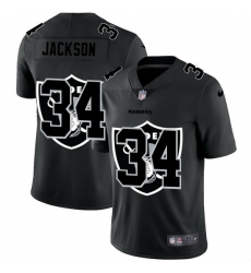 Las Vegas Raiders 34 Bo Jackson Men Nike Team Logo Dual Overlap Limited NFL Jersey Black