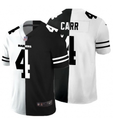 Las Vegas Raiders 4 Derek Carr Men Black V White Peace Split Nike Vapor Untouchable Limited NFL Jersey