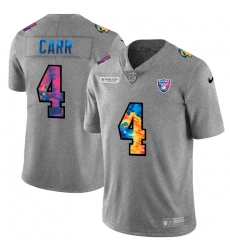 Las Vegas Raiders 4 Derek Carr Men Nike Multi Color 2020 NFL Crucial Catch NFL Jersey Greyheather