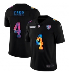 Las Vegas Raiders 4 Derek Carr Men Nike Multi Color Black 2020 NFL Crucial Catch Vapor Untouchable Limited Jersey