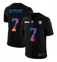 Las Vegas Raiders 7 Colin Kaepernick Men Nike Multi Color Black 2020 NFL Crucial Catch Vapor Untouchable Limited Jersey