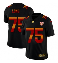 Las Vegas Raiders 75 Howie Long Men Black Nike Red Orange Stripe Vapor Limited NFL Jersey