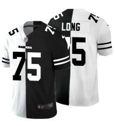 Las Vegas Raiders 75 Howie Long Men Black V White Peace Split Nike Vapor Untouchable Limited NFL Jersey