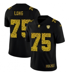 Las Vegas Raiders 75 Howie Long Men Nike Leopard Print Fashion Vapor Limited NFL Jersey Black