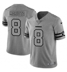Las Vegas Raiders 8 Marcus Mariota Men Nike Gray Gridiron II Vapor Untouchable Limited NFL Jersey