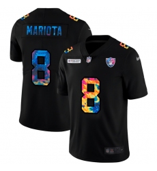 Las Vegas Raiders 8 Marcus Mariota Men Nike Multi Color Black 2020 NFL Crucial Catch Vapor Untouchable Limited Jersey