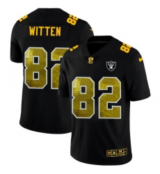 Las Vegas Raiders 82 Jason Witten Men Black Nike Golden Sequin Vapor Limited NFL Jersey