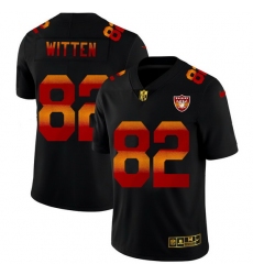 Las Vegas Raiders 82 Jason Witten Men Black Nike Red Orange Stripe Vapor Limited NFL Jersey