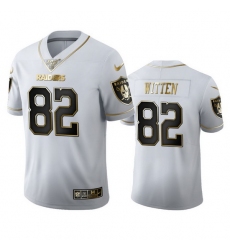 Las Vegas Raiders 82 Jason Witten Men Nike White Golden Edition Vapor Limited NFL 100 Jersey