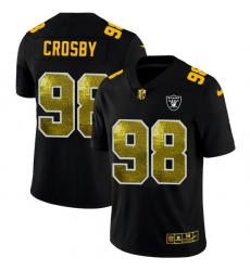 Las Vegas Raiders 98 Maxx Crosby Men Black Nike Golden Sequin Vapor Limited NFL Jersey