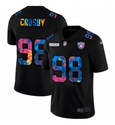 Las Vegas Raiders 98 Maxx Crosby Men Nike Multi Color Black 2020 NFL Crucial Catch Vapor Untouchable Limited Jersey