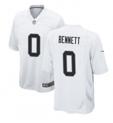 Men Las Vegas Raiders 0 Jakorian Bennett White Stitched Football Game Jersey