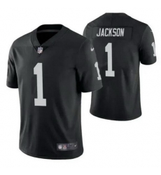 Men Las Vegas Raiders 1 DeSean Jackson Black Vapor Limited Stitched Jersey