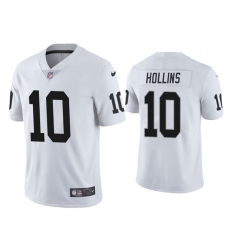 Men Las Vegas Raiders 10 Mack Hollins White Vapor Untouchable Limited Stitched Jersey