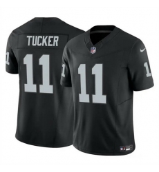 Men Las Vegas Raiders 11 Tre Tucker Black 2023 F U S E Vapor Untouchable Stitched Football Jersey