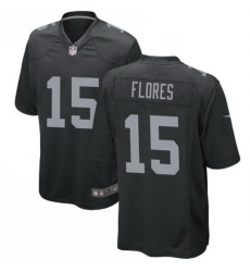 Men Las Vegas Raiders 15 Tom Flores Black Limited Jersey