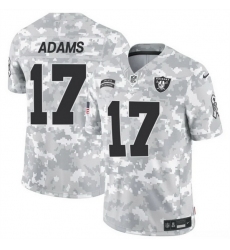 Men Las Vegas Raiders 17 Davante Adams 2024 F U S E Arctic Camo Salute To Service Limited Stitched Football Jersey