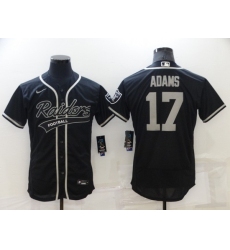 Men Las Vegas Raiders 17 Davante Adams Black Flex Base Stitched jersey
