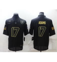 Men Las Vegas Raiders 17 Davante Adams Black Salute To Service Limited Stitched jersey