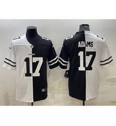 Men Las Vegas Raiders 17 Davante Adams Black White Split Vapor Untouchable Limited Stitched Jersey
