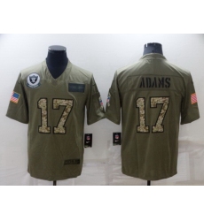 Men Las Vegas Raiders 17 Davante Adams Olive Camo Salute To Service Limited Stitched jersey