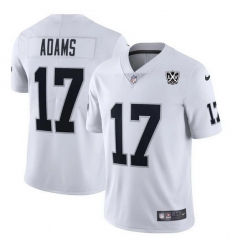 Men Las Vegas Raiders 17 Davante Adams White 2024 65th Anniversary Patch Vapor Stitched Football Jersey