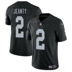 Men Las Vegas Raiders 2 Ashton Jeanty Black 2025 Draft Vapor Untouchable Limited Stitched Football Jersey