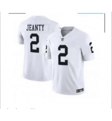 Men Las Vegas Raiders 2 Ashton Jeanty White 2025 F U S E  Vapor Stitched Football Jersey