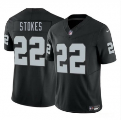 Men Las Vegas Raiders 22 Eric Stokes Black 2025 F U S E  Vapor Stitched Football Jersey