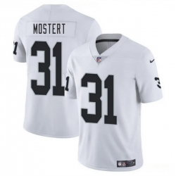 Men Las Vegas Raiders 31 Raheem Mostert White 2025 Vapor Stitched Football Jersey