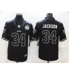 Men Las Vegas Raiders 34 Bo Jackson Black Shadow Vapor Limited Stitched Jersey