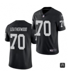 Men Las Vegas Raiders #70 Alex Leatherwood 2021 NFL Draft Black Vapor Untouchable Limited Stitched Jersey