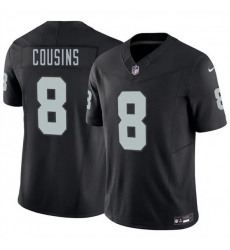 Men Las Vegas Raiders  8 Kirk Cousins Black 2026 F U S E  Vapor Untouchable Limited Stitched Football Jersey