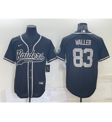 Men Las Vegas Raiders 83 Darren Waller Black Cool Base Stitched Baseball Jersey