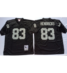 Men Las Vegas Raiders 83 Ted Hendricks Black M&N Throwback Jersey