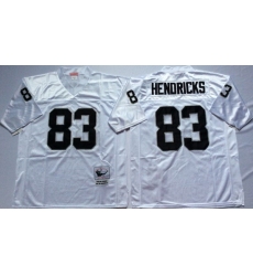 Men Las Vegas Raiders 83 Ted Hendricks White M&N Throwback Jersey