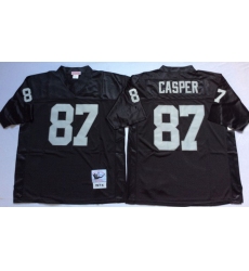 Men Las Vegas Raiders 87 Dave Casper Black M&N Throwback Jersey