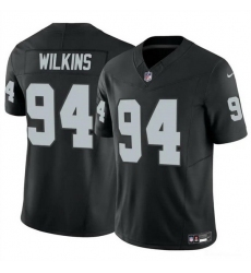 Men Las Vegas Raiders 94 Christian Wilkins Black 2024 F U S E Vapor Stitched Football Jersey