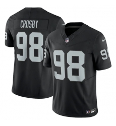 Men Las Vegas Raiders 98 Maxx Crosby Black 2023 F U S E Vapor Untouchable Stitched Football Jersey