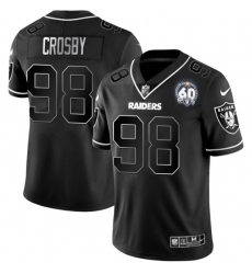 Men Las Vegas Raiders 98 Maxx Crosby Black Shadow Vapor Limited Stitched Jersey