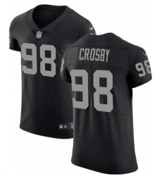 Men Las Vegas Raiders 98 Maxx Crosby Black Vapor Elite Untouchable Stitched Football Jersey
